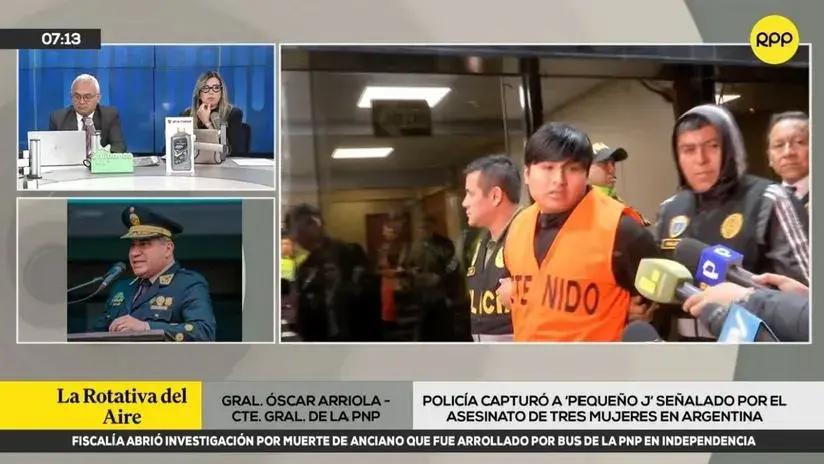 Comandante general de la PNP señala que ya se dispuso la expulsión de Matías Agustín Ozorio, mano derecha de’ Pequeño J’