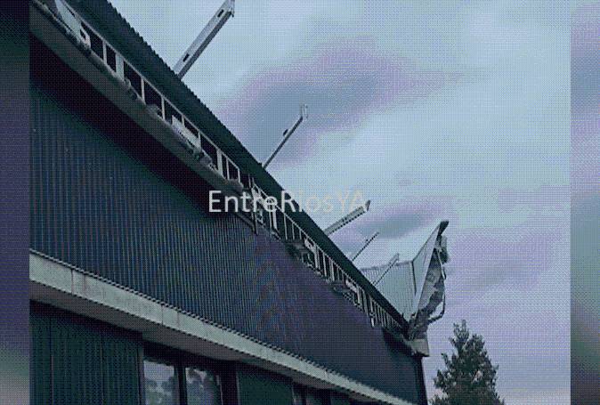Temporal el edificio de Bomberos de Villa Elisa