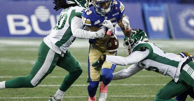 Blue Bombers beat Roughriders 17-16 on Castillo's last