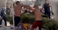 Fight at hotel pool as group 'pulls woman's hair and dangle baby upside down'