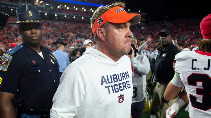 Auburn’s Hugh Freeze reacts to controversial calls in Georgia loss