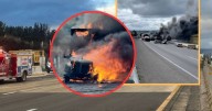 Se registra gran incendio en autopista México-Puebla tras choque de pipa con diésel