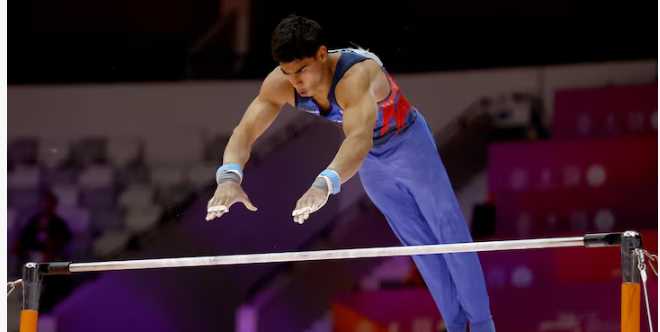 Así le fue a Ángel Barajas en la final de “all around” en el Mundial de Gimnasia