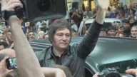 Milei hizo una caminata en Tres de Febrero con Diego Santilli, Karen Reichardt y Patricia Bullrich