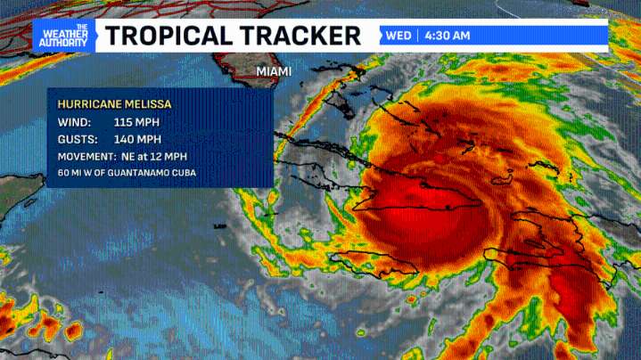 Hurricane Melissa churns north; rain returns to Indiana