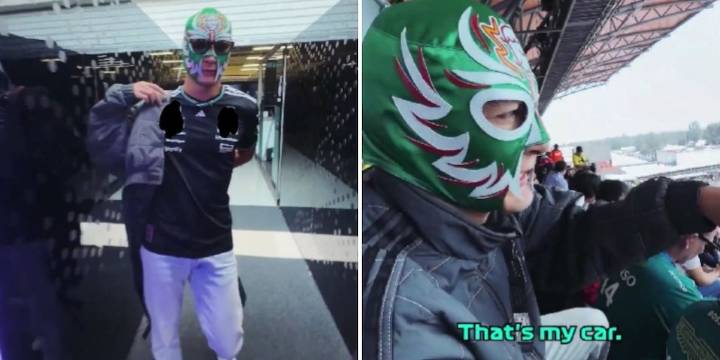 Piloto de F1 se disfraza de luchador para disfrutar el GP de México 2025 como otro fan: “Lo disfruté mucho”