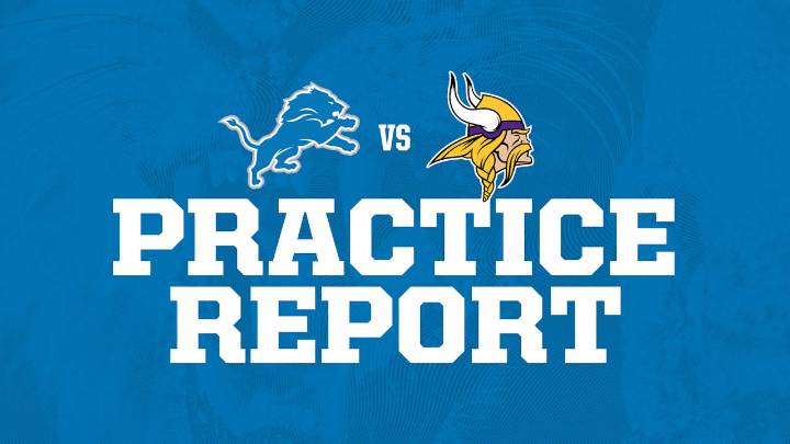 Lions vs. Vikings practice report: Oct. 30