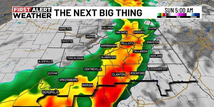 First Alert Weather: Storms, strong winds Saturday night into Sunday morning