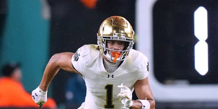Report: Notre Dame WR Jaden Greathouse ruled out for Boise State game