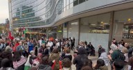 Protests held in Manchester after Gaza aid flotilla seized  by Israeli forces