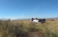 Volcadura en la carretera Chihuahua-Juárez deja un hombre lesionado