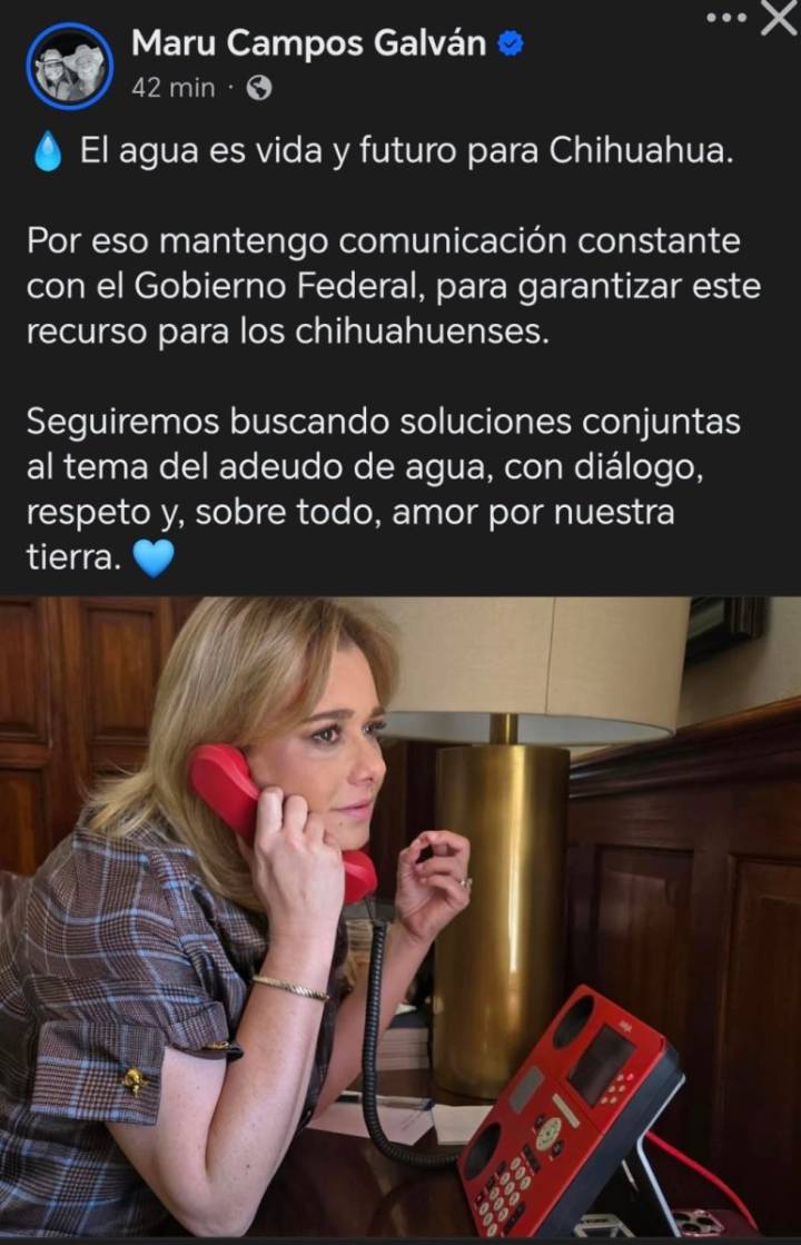 El agua es vida y futuro para Chihuahua: Maru Campos
