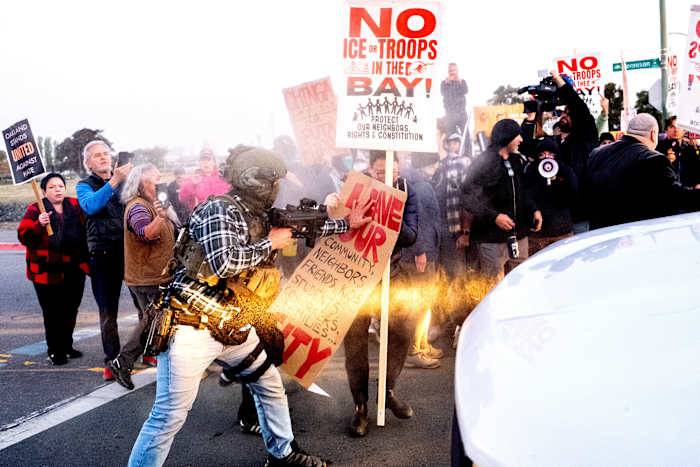 Protesters gather as federal agents arrive in San Francisco area
