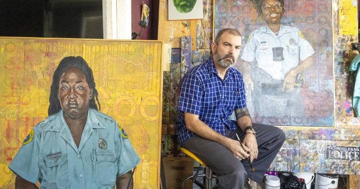 This New Orleans police officer’s hard-hitting artwork won't be everybody’s cup of tea