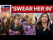 Dem lawmakers protest Johnson as Grijalva not sworn