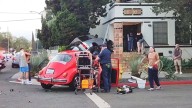 1 hospitalized after vehicle crashes into apartment building in Beverly Grove