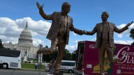 Trump-Epstein statue returns to the National Mall