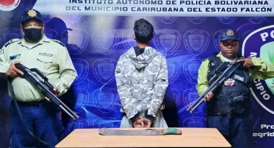 Aprehendido un sujeto que amenazó con un machete a un ciudadano tras viejas rencillas en Falcón