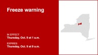 Freeze warning affecting Oneida County Thursday
