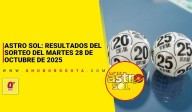 Astro Sol: resultados del sorteo del martes 28 de octubre