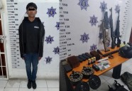 Cae ‘El Chamoy’, de 18 años que transportaba armas, lanzagranadas y explosivos