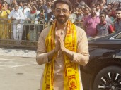 Ayushmann offers prayers at Siddhivinayak Temple