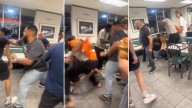 Una confusión en un pedido desata un sangriento altercado en un local de comida rápida (VIDEO)