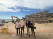 Alfonso Moscoso visita a las obras de rehabilitación de La Muralla