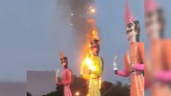 Watch: Unidentified man, woman torch Ravana effigy in Bhopal, flee in car; cops begin probe