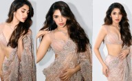 HOT: Beautiful Lady Stuns In Transparent Saree
