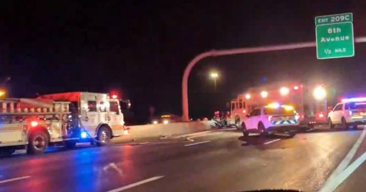 Two people die in crash on northbound Interstate 25 at Santa Fe Drive Friday morning