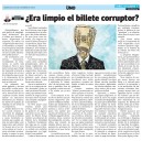 ¿Era limpio el billete corruptor?