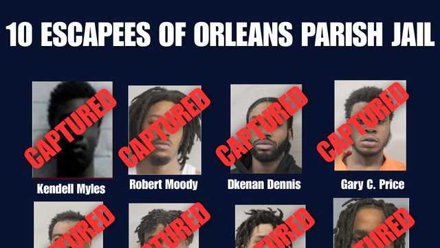 Timeline shows when each escaped New Orleans inmate was captured