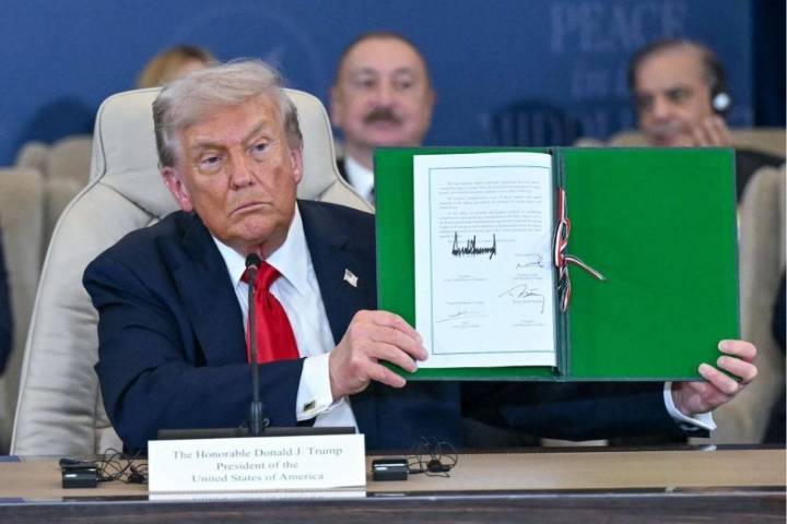 Trump y homólogos de Egipto, Catar y Turquía firman fin de la guerra en la Franja de Gaza
