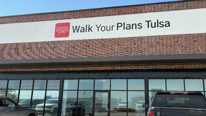 Walk Your Plans creates actual-size projections of blueprints to refine house plans before construction