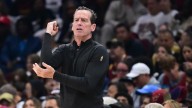 Coach Kenny Atkinson talks after Cavs won their home opener