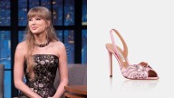 Taylor Swift Continues Showgirl Theme on 'Seth Meyers' With Aquazzura