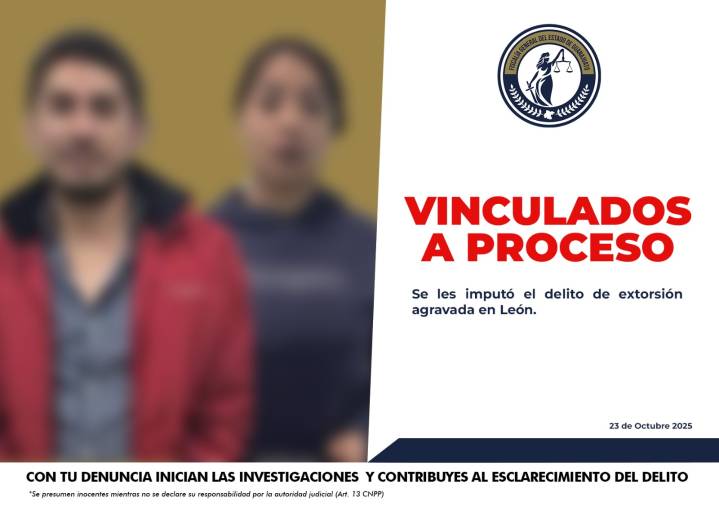 CAPTURAN A PAREJA DE PRESUNTOS EXTORSIONADORES EN LEÓN