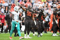 Myles Garrett and Browns' defense, hungry to turn things around, feast on Dolphins