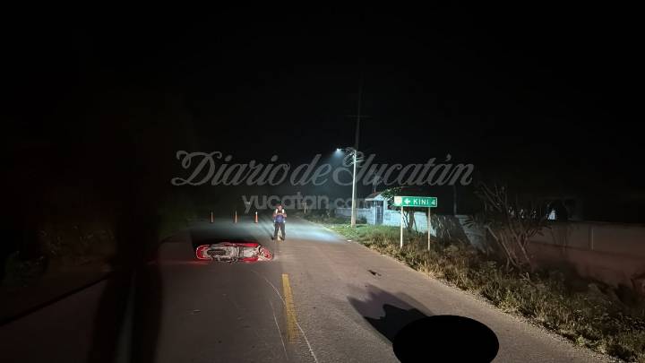 Parranda termina en accidente: veinteañero derrapa en la carretera Motul