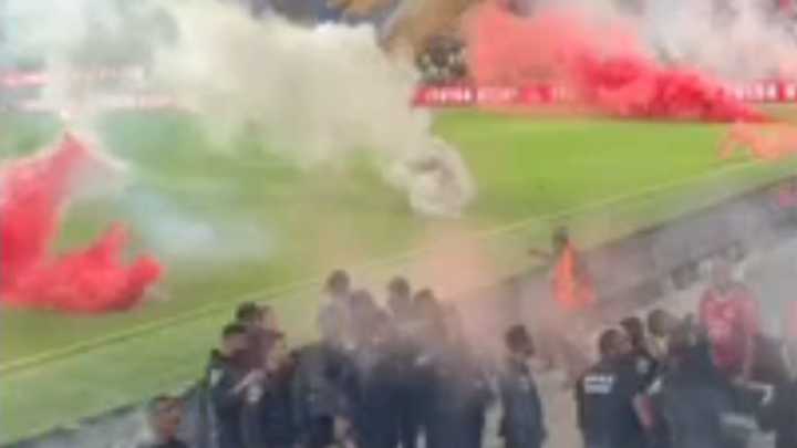 Tel Aviv football derby cancelled as 'violent riots' see nine arrested
