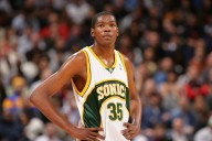Kevin Durant wishes Mariners ‘good luck’ after seeing Josh Naylor's Sonics jersey