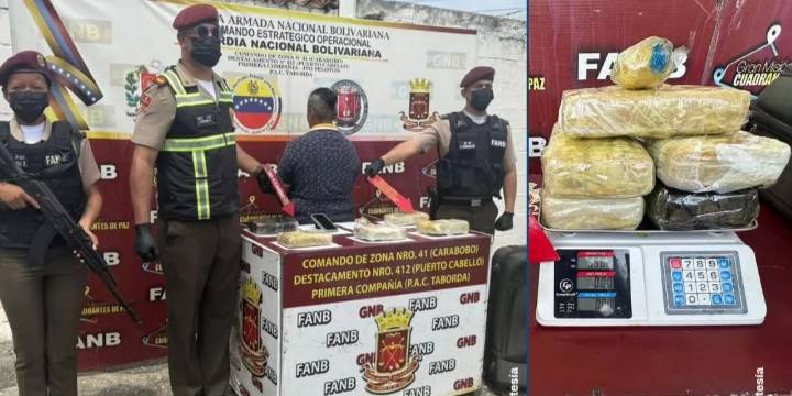 GNB capturó a mujer con droga en Puerto Cabello