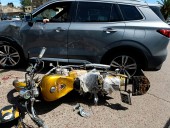 Otro motociclista herido tras violento choque en 25 de Mayo y Del Valle