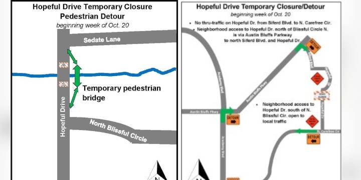 Section of Hopeful Drive closed for 9 months for bridge replacement