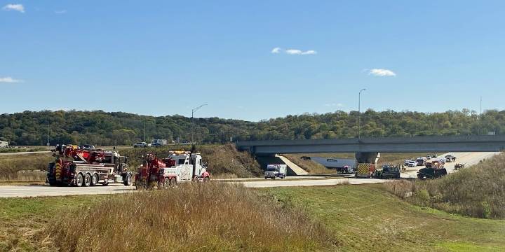 Medical helicopter transports at least 1 person from 2
