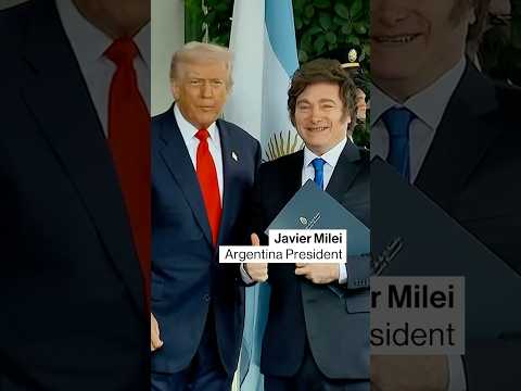 Trump welcomes Argentina's Milei to White House #politics #shorts