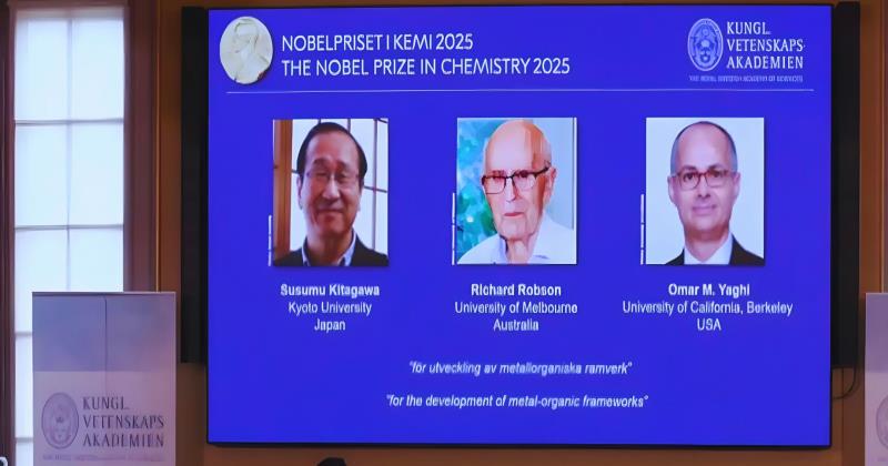 Three Chemists Win 2025 Nobel Prize for Groundbreaking Research on Frameworks That Could Transform Water and Carbon Capture