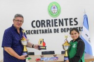 Terrile recibió a Anita Romero, joven promesa del tenis de mesa correntino