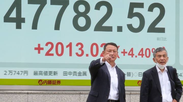 Japan's Nikkei stock index jumps 4.5% after ruling party chooses an ultra